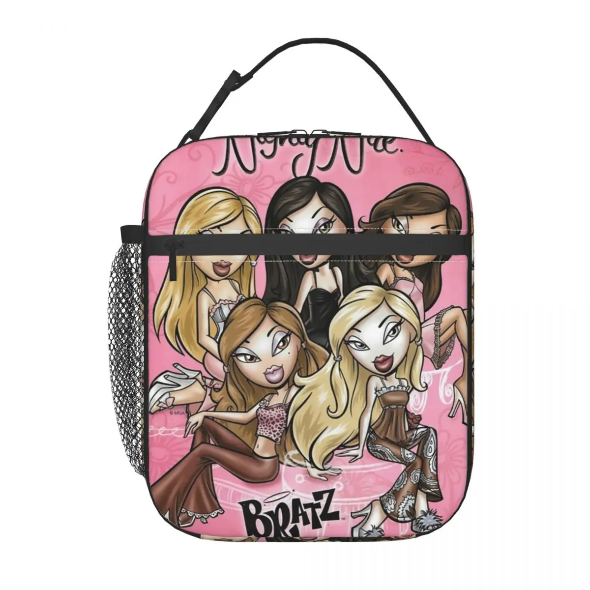 Bratz Rock Angelz Insulated Lunch Bags for Outdoor Picnic Cartoon Anime Movie Resuable Thermal Cooler Bento Box Women Kids