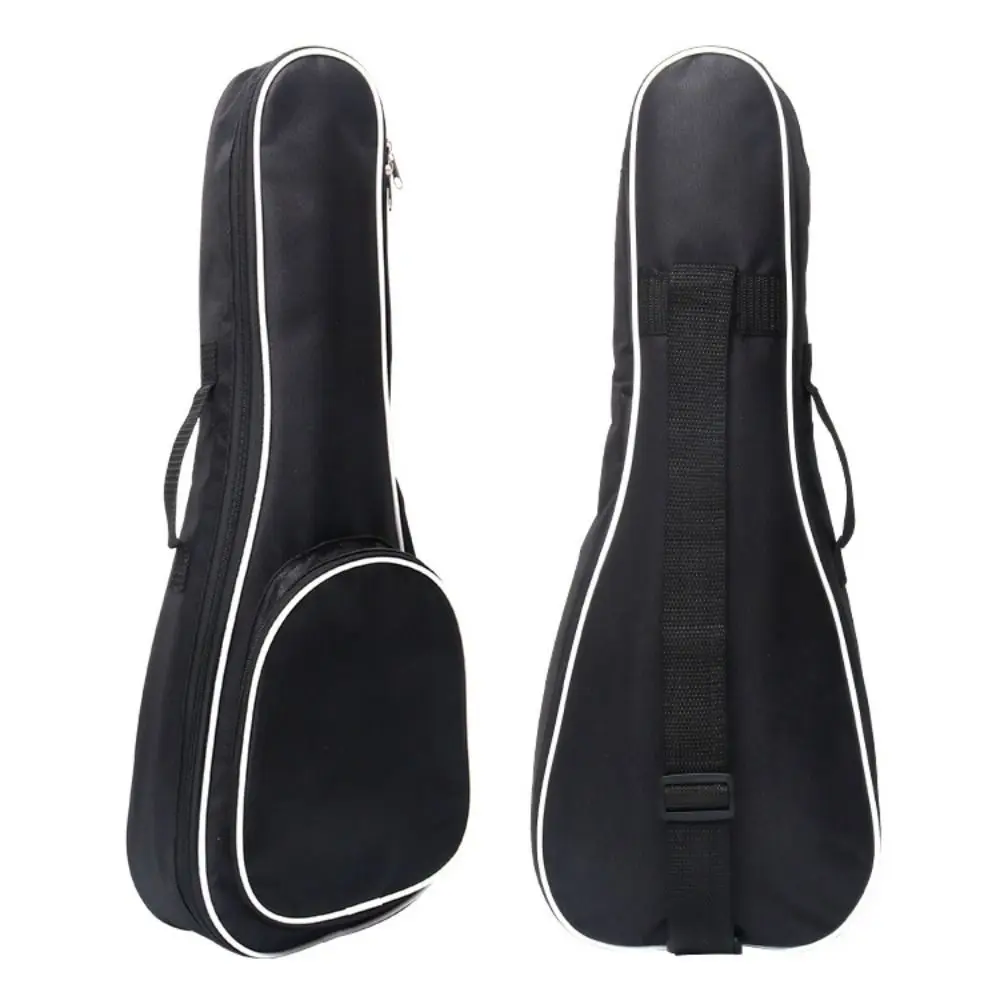 Black 23-inch Ukulele Bag Thickened Waterproof Mini Guitar Backpack Oxford Cloth Shockproof 4-String Guitar Storage Bag