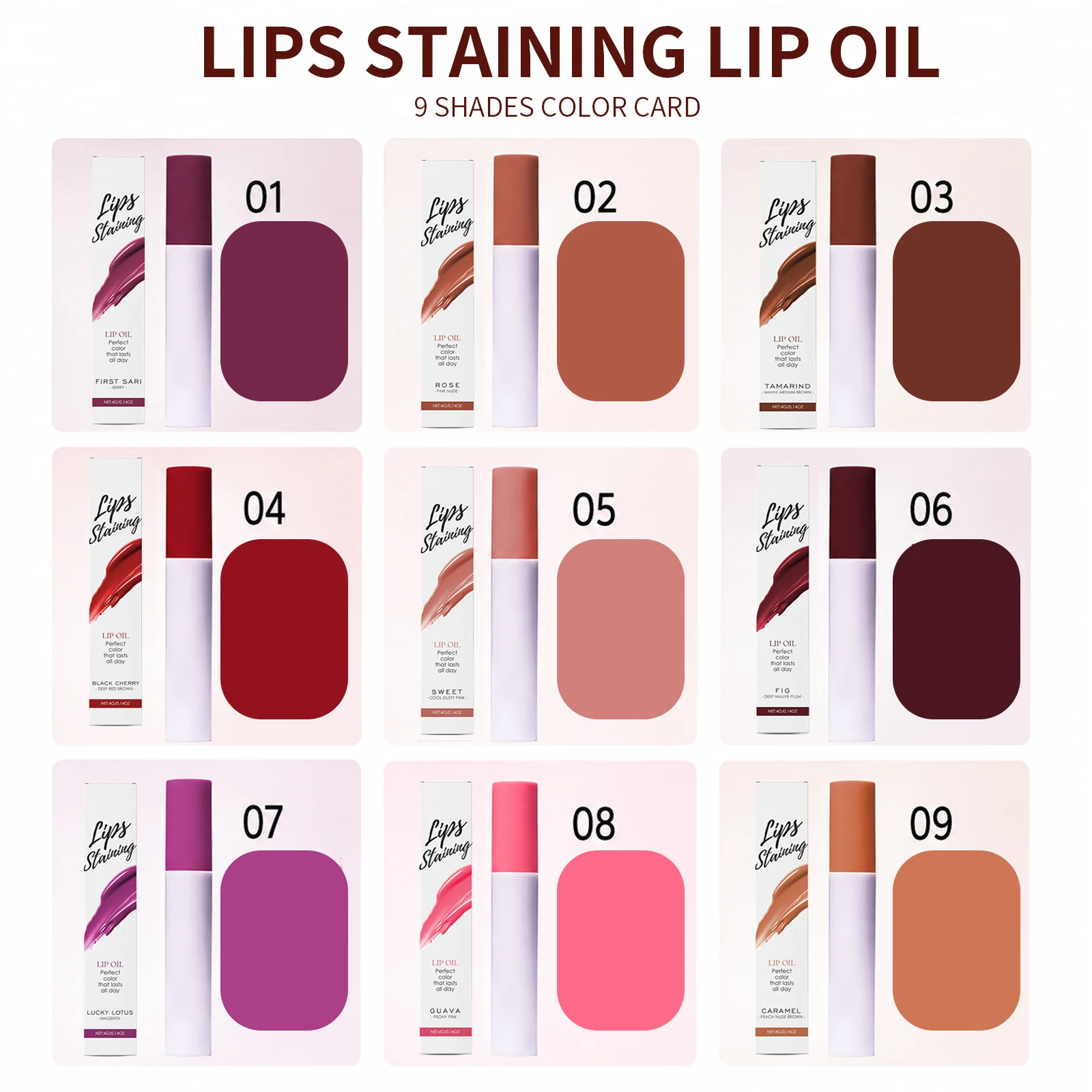 Mirror Moisturizing Lip Oil Gentle Nourish Lip Waterproof Non Stick Cup Lasting No Fading Lip Brighten Multiple Shades Available
