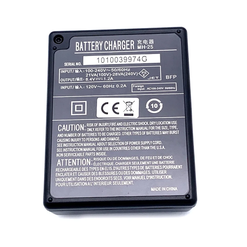 EN-EL15 ENEL15 EL15 – ładowarka do akumulatora aparatu, zamiennik MH-25 MH25, kompatybilna z modelami Nikon Z6III, ZF, Z8, Z7, Z6, Z5, Z7 II, Z6 II, Z7II, D7500, D7200, D7100. — zdjęcie produktu 5