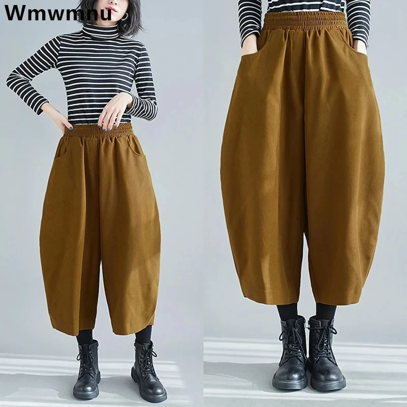 

High Waist Big Size Harem Pantalones Women Spring Summer Baggy Bloomers Pants Korean Casual Ankle-length Sweatpants New Spodnie