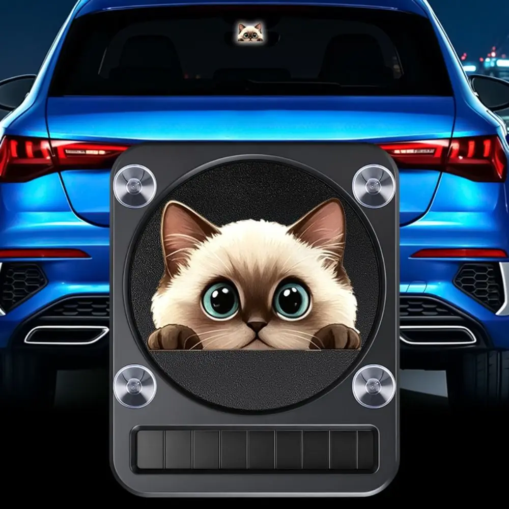 Solar Powered Car Warning Light Vibration Sensor Light Sensor LED Warning Light 3D Dynamic Flash Sticker Vehicle Safety Light