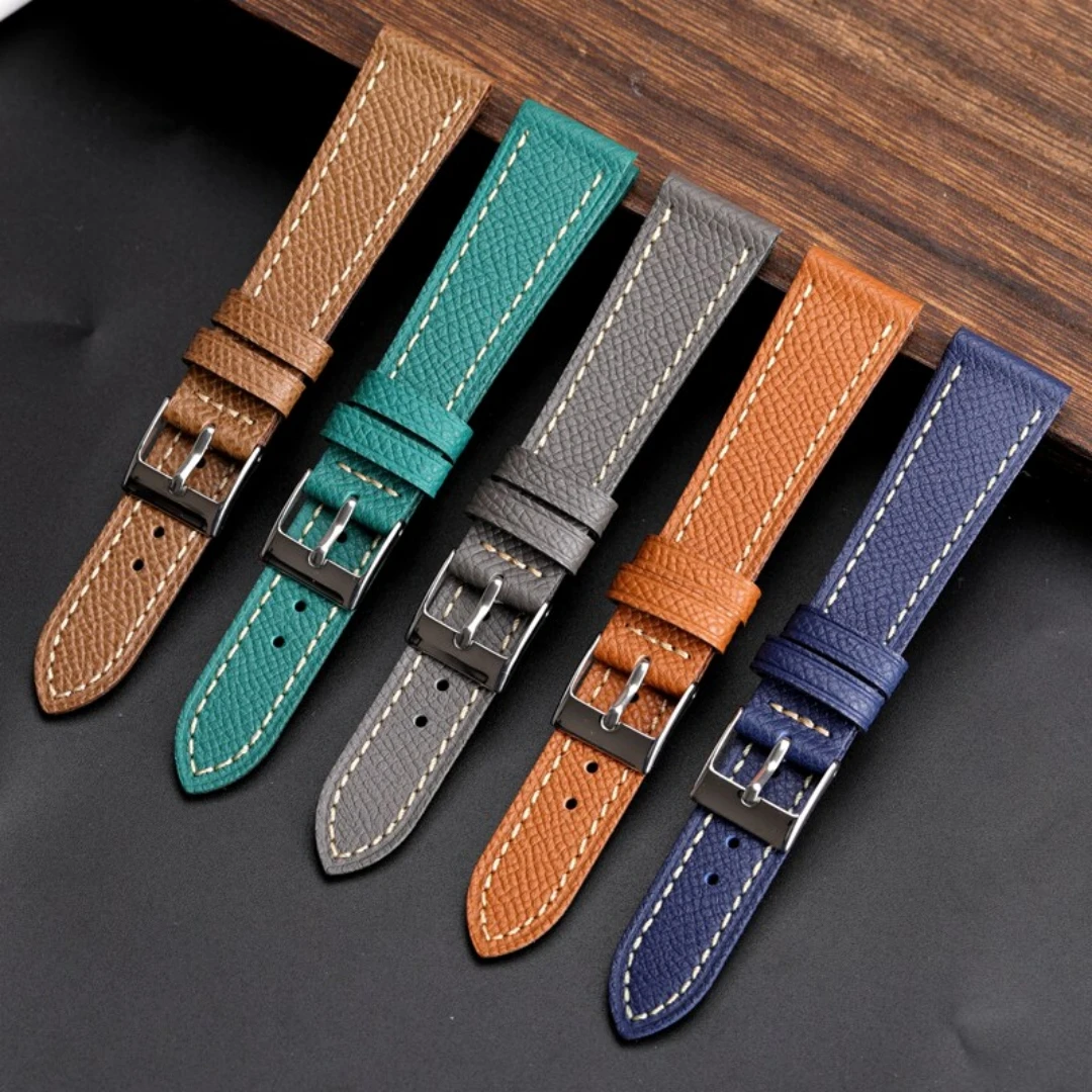 Genuine Epsom Cowhide Leather Watch Strap Fit For Cartier Tank  Vacheron Constantin 18 19 20 21 22mm