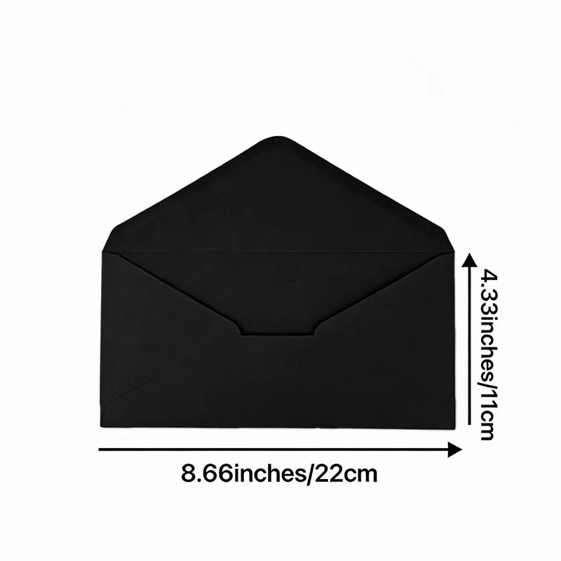 50pcs 22x11cm White Envelopes for Wedding Postcards Giftbox 120g Paper Invitations Message Small Business Letters Storage Bag