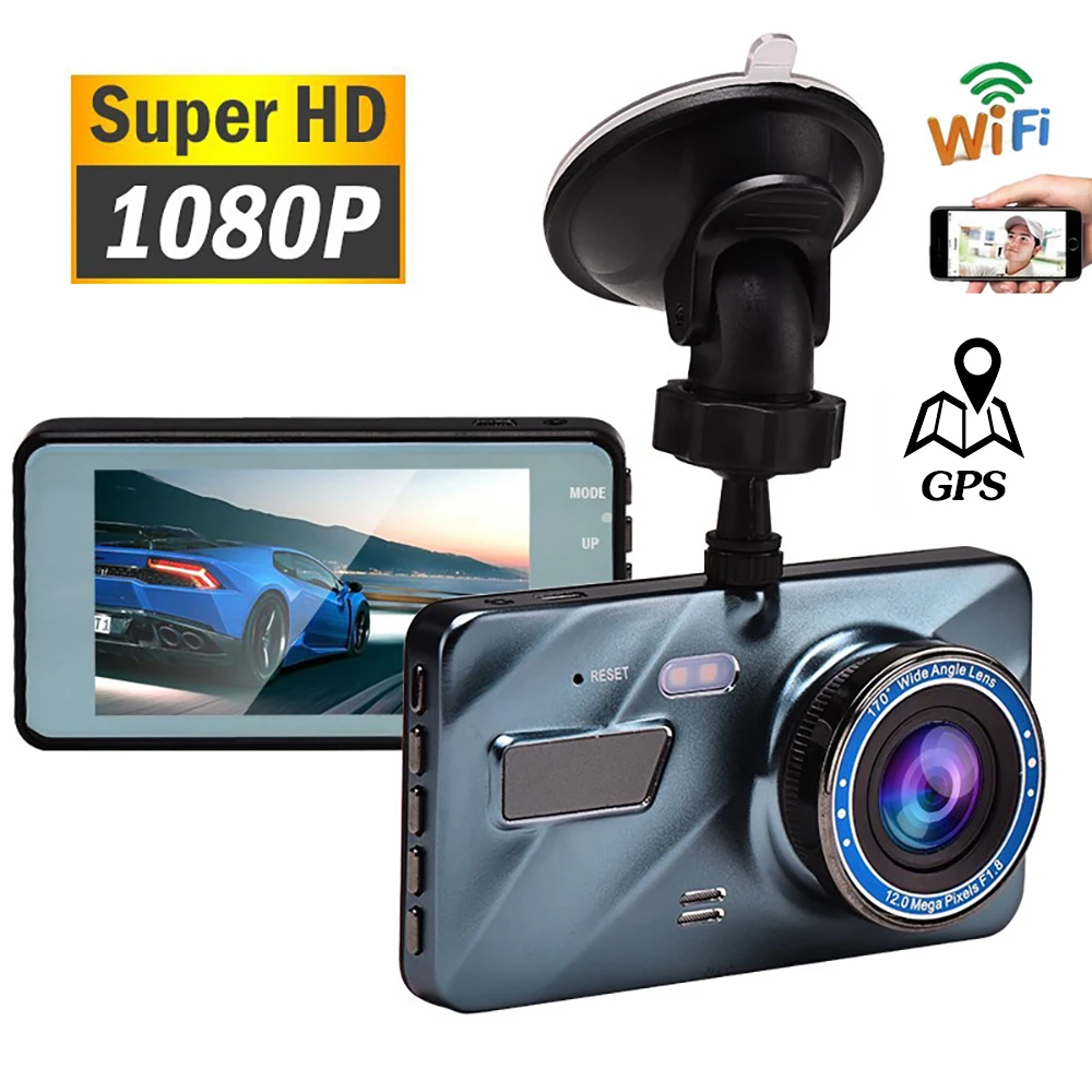 

Автомобильный видеорегистратор WiFi Full HD 1080P, видеорегистратор с камерой заднего вида, Автомобильный видеорегистратор с ночным видением, Автомобильный видеорегистратор, GPS-регистратор, автомобильные аксессуары