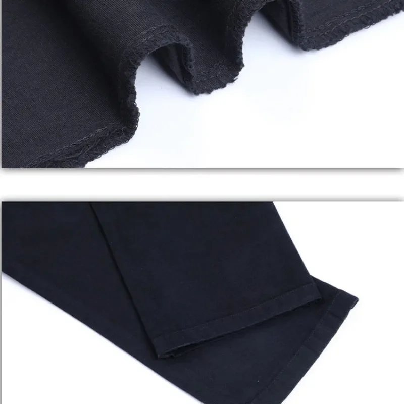 Spring Autumn Women\'s Clothing Solid Color High Waist Pockets Elastic Casual Elegant Trouser Suits Trousers Straight Pants