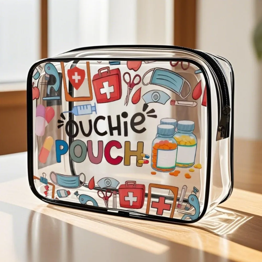 Trendy Large Capacity Makeup Bag Visible Portable Storage Bag Multi-functional Lightweight Travel Organizer for Women