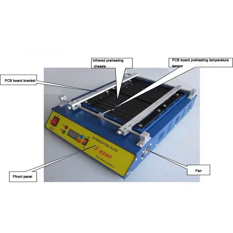 Soldering Station 110V/220V T8280 Infrared Intelligent Temperature Control Heating  Preheating Thermostat