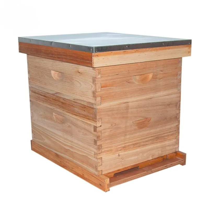 ruche-standard-10-cadres-double-en-epicea-pour-abeilles-langs-outils-d'apiculture