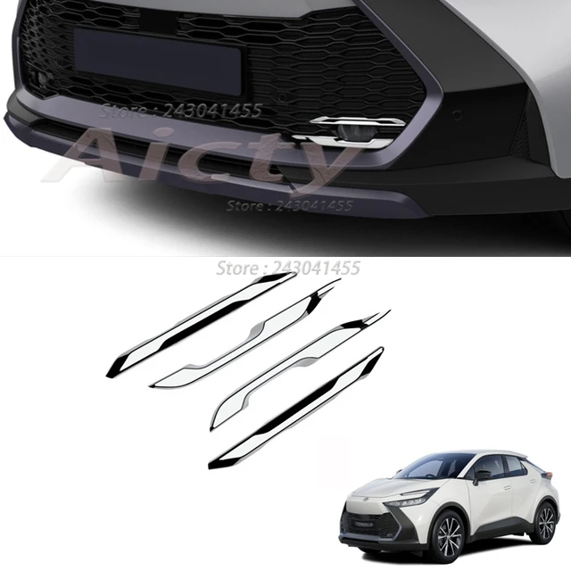 Dla Toyota CHR C-HR 2024 2025 ABS Chromowana przednia lampa przeciwmgielna Dekoracja brwi Przednie światło ochronne Osłona brwi Stylizacja samochodu