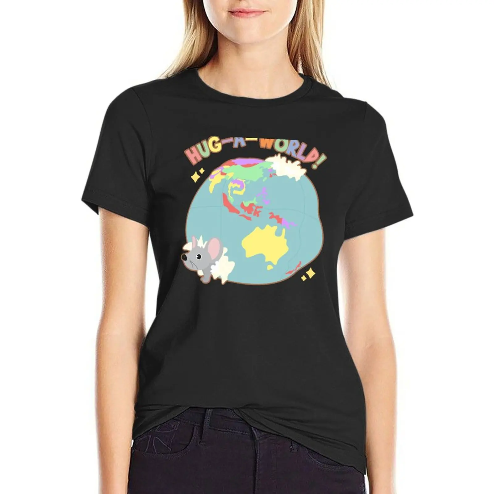 

Rory's hug-a-World T-Shirt korean fashion blacks customs design your own Women's clothing