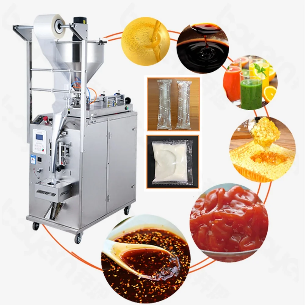 

Spice Barbecue Sauce Ketchup Peanut Butter Jam Filling Paste Liquid Packing Sachet Automatic Multi-function Packaging