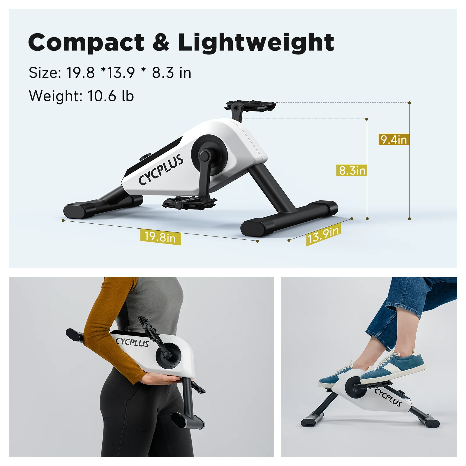 DC 1 Mini Pedal Exerciser Por Home Fitness Self-ed LED Display Foot Pedal Exercise Machine for Leg Training