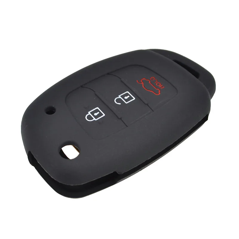 For Hyundai Elantra Tucson I40 I20 I10 iX35 iX45 Creta Santa Fe H-1 I800 Silicone Remote Key Case Fob Cover 3 Button