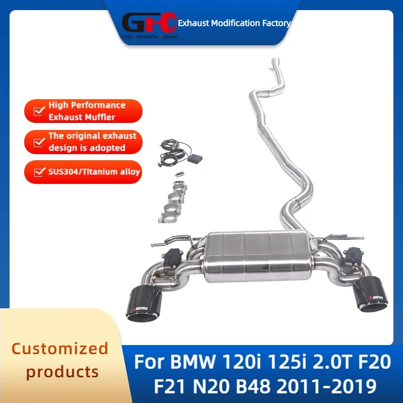 Catback Valvetronic Exhaust Pipe For BMW 120i 125i 2.0T F20 F21 N20 B48 2011-2019 High Performance SUS304 Exhaust Muffler