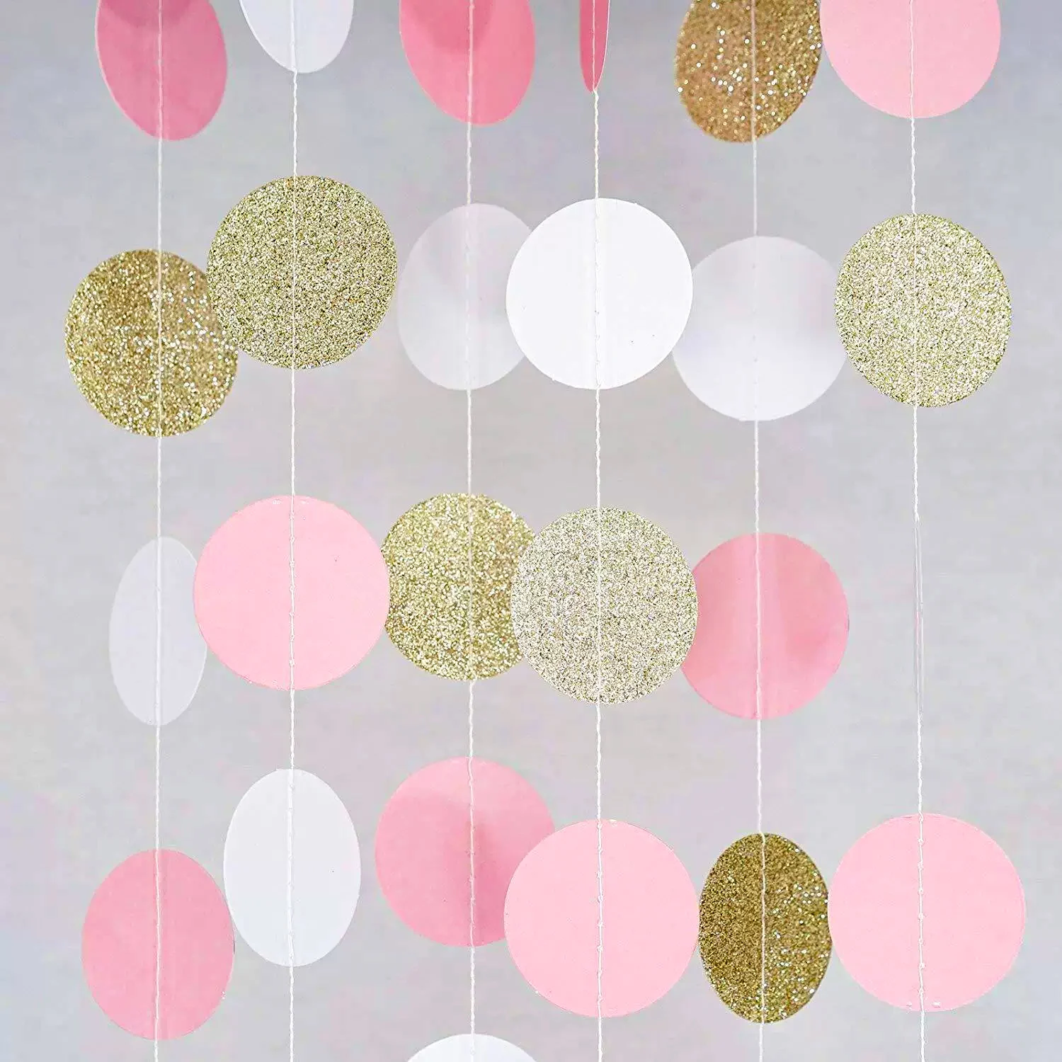 4M Hochzeitsdekoration Glitzer-Stern-Papiergirlande Wandbehang Banner Schnurkette Babyparty Geburtstag Jubiläum Partydekoration