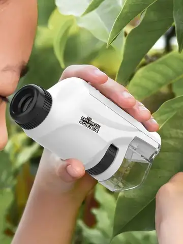 Microscope 60-120x Lab Handheld Microscope Battery Powered Microscope With LED Light Kids Science Microscope