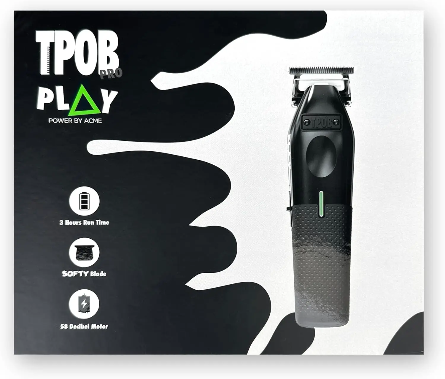 Professional Barber Hair Trimmer for Men 7000 RPM (Black + Softy)