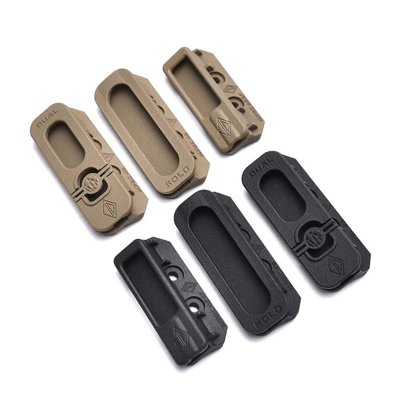 WADSN Tactical NGAL Flashlight Tail Switch Card Slot Guide Rail Pocket Panel PEQ Flashlight Rat Tail Remote Switch Card Slot
