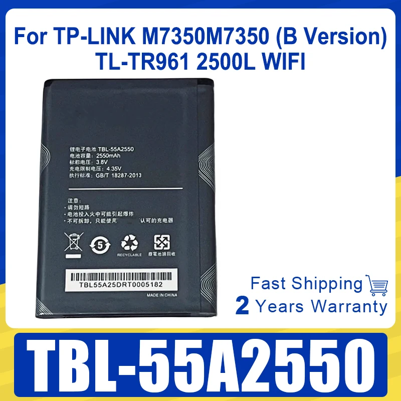 2026 XDOU TBL-55A2550 Battery For TP-LINK M7350M7350 (B Version) TL-TR961 2500L WIFI + Accompanying Tool