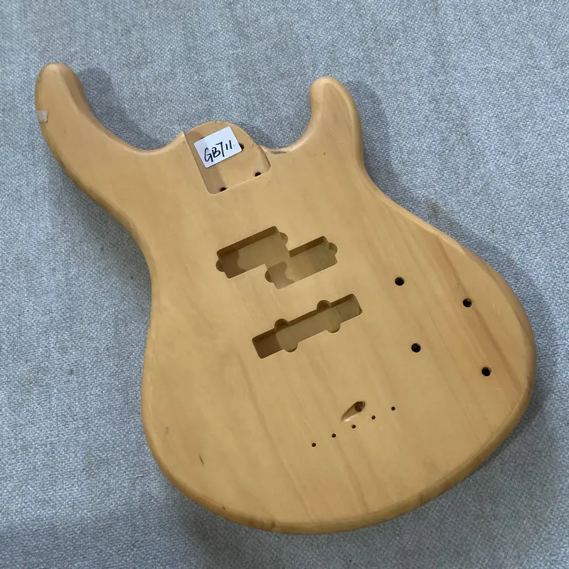 

Unfinishes 4 Strings Electric BASS Body Nature Color Custom Order DIY Solid Basswood for Replace Right Hand GB711