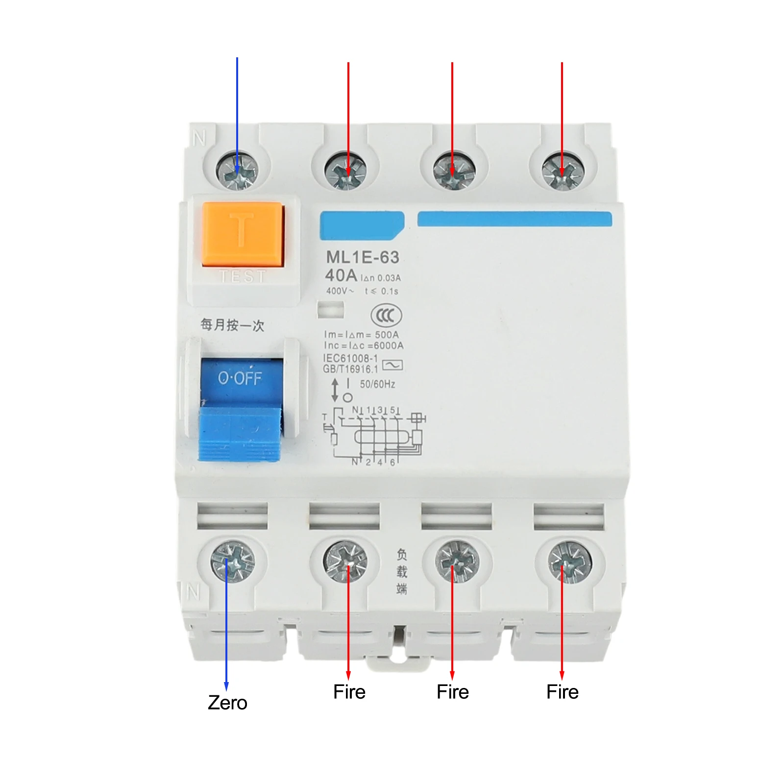 3P N Breaker Air Switch Home Electrical Safety As Shown In The Figure Fast Response Fast Response Fire Insulation