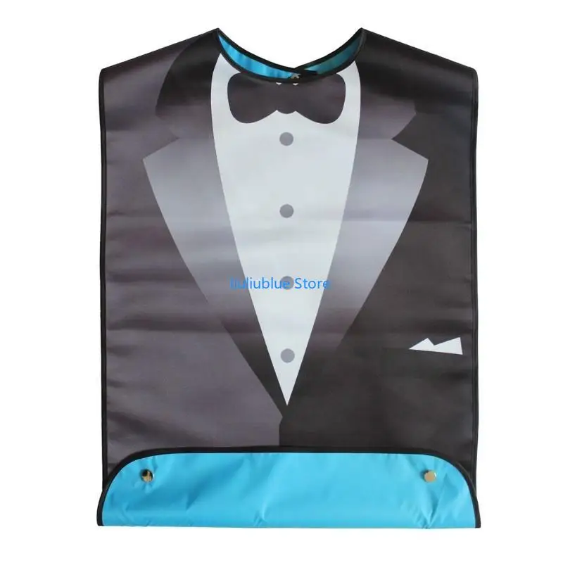 مرايل كبيرة مقاومة للماء لوقت تناول الطعام للبالغين، أداة حماية للطهي، مريلة للطهي، 62CF