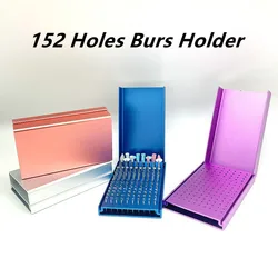 152 Holes Dental Bur Holder Block Cleaning Stand High/Low Speed Sterilizer Case Autoclavable Disinfection Burs Box Dentist Tools