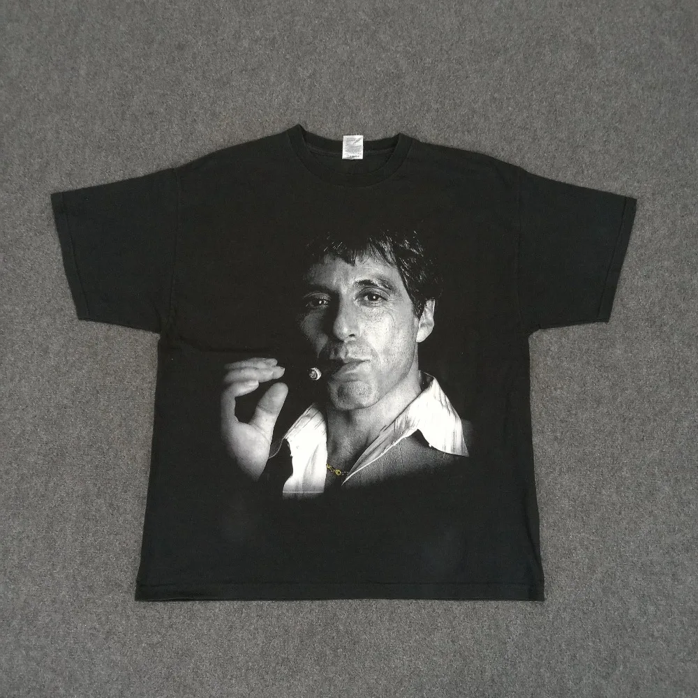 Camiseta de Scarface, Película Americana de Crimen, Camiseta para Hombre, Primavera/Verano, Nuevo Producto, Unisex, Casual, a la Moda