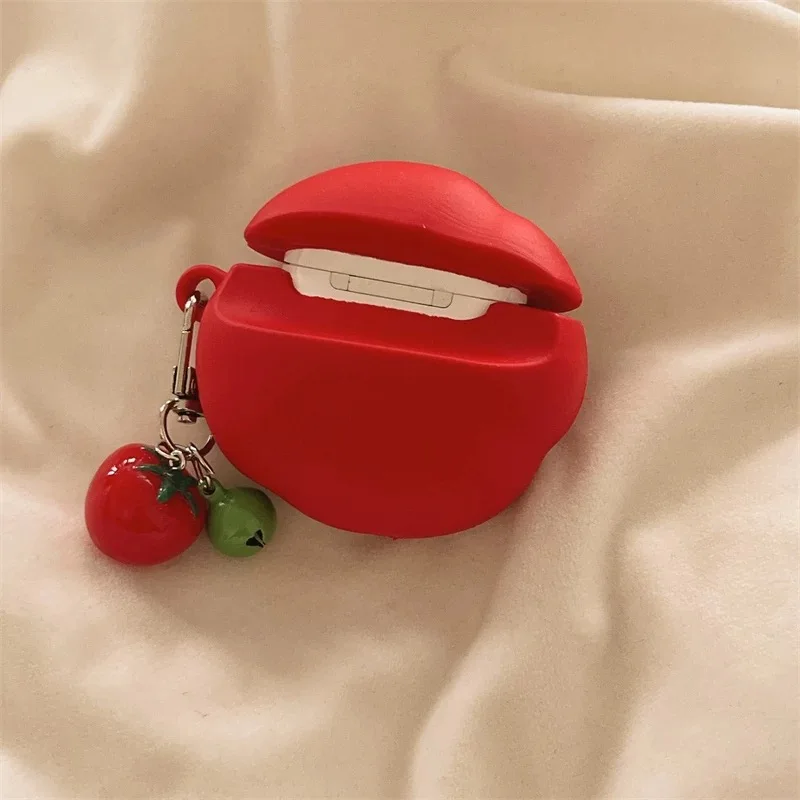 ثلاثية الأبعاد لطيف الكرتون الطماطم سماعة رأس بخاصية البلوتوث الحالات لسوني WF-1000XM5 لينة سيليكون للصدمات اللاسلكية سماعة غطاء Funda كابا