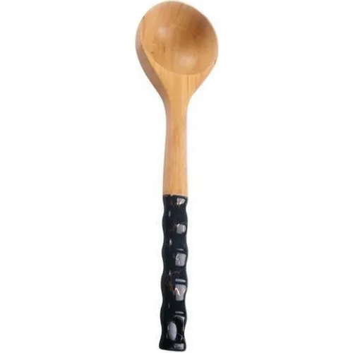 Arow-cuchara de cerámica con mango de bambú, 32CM