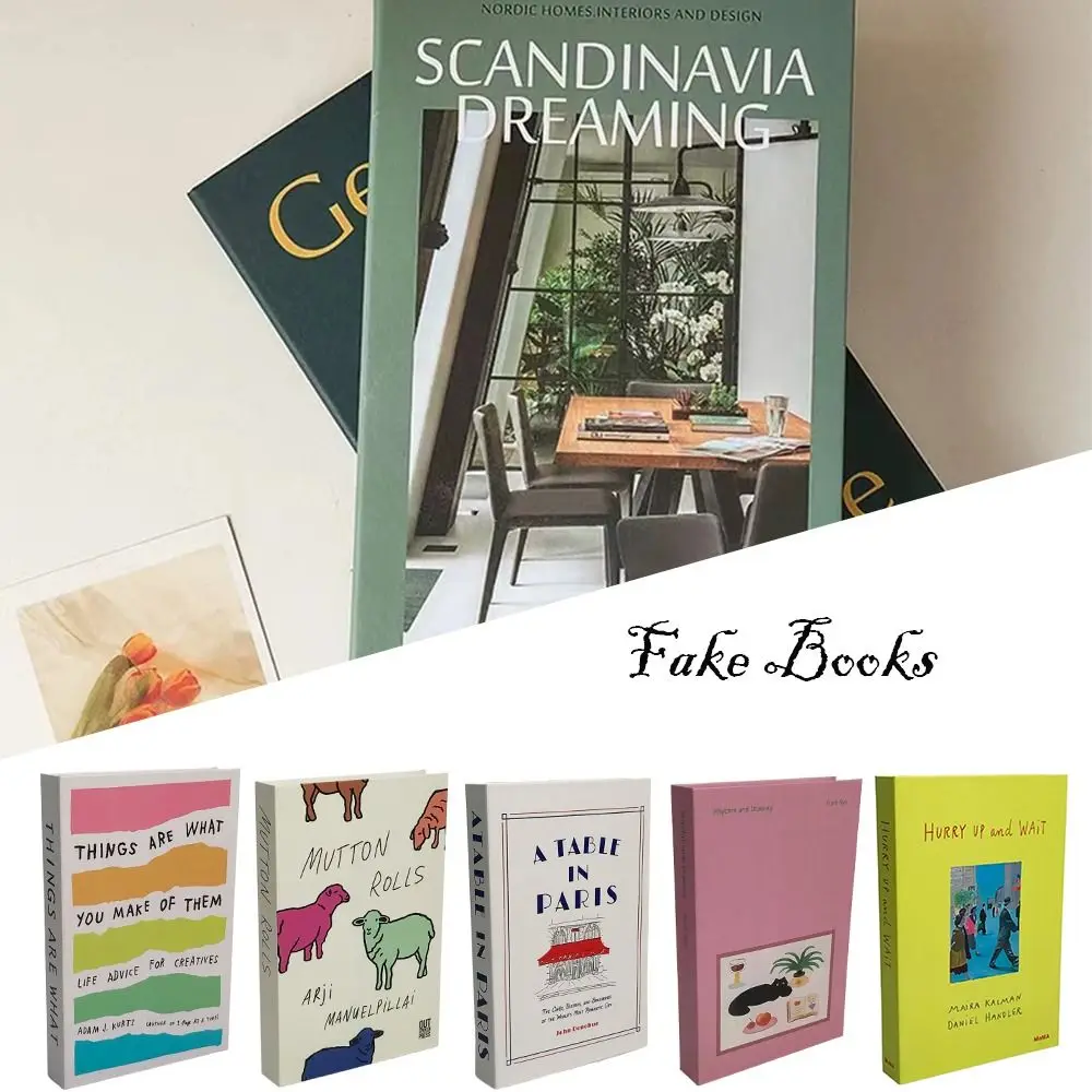 Fashion Home Decoration Fake Books Modern Style Foldable Model Book Book Shelf Display Simulation Photography Prop Book