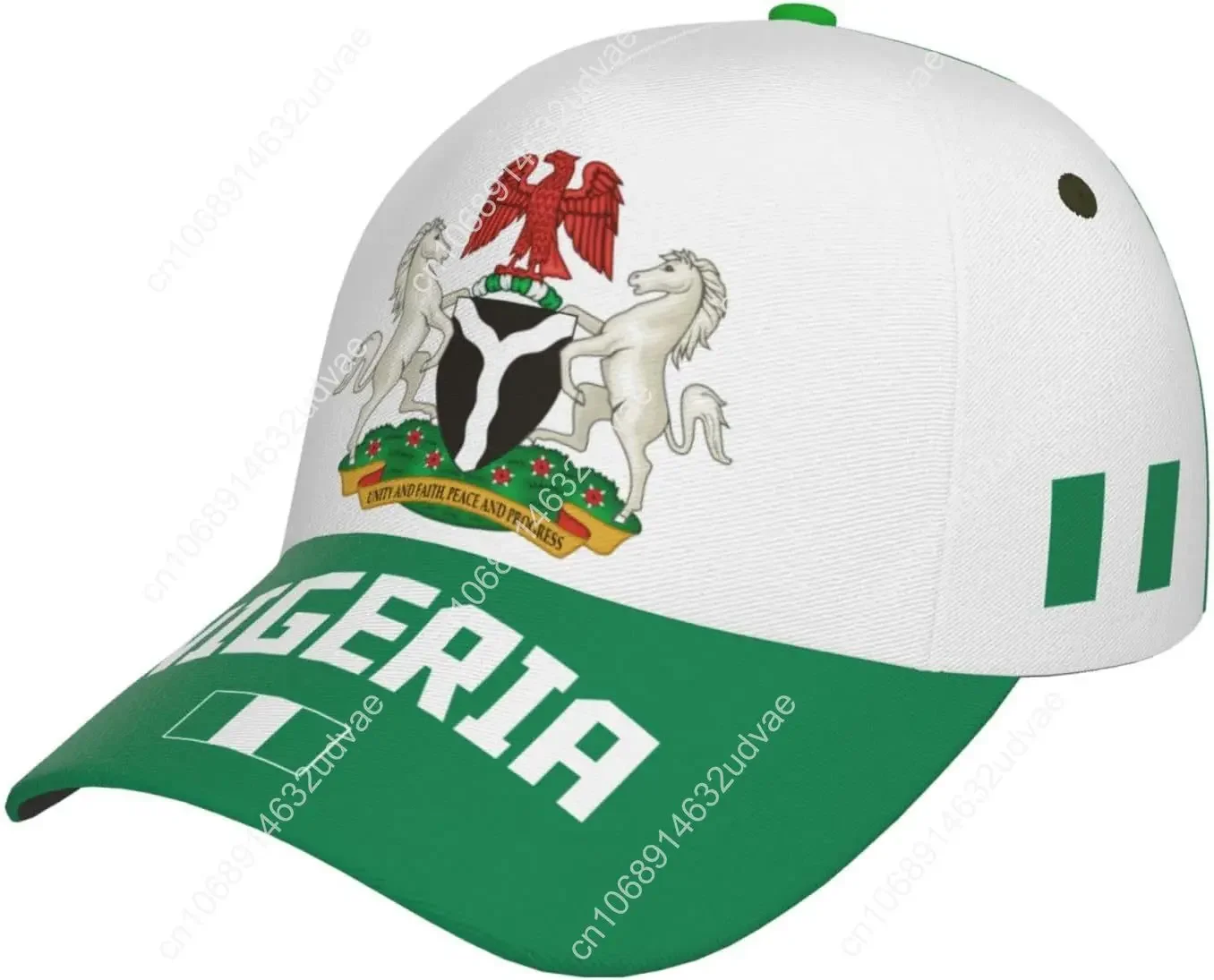 

Nigeria Flag Nigerian Baseball Cap 3D Full Print Adult Unisex Adjustable Hat Soccer Patriotic Caps