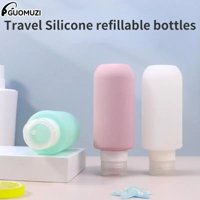 1pcs 200ml Large Capacity Portable Silicone Travel Refillable Bottle Shampoo Body Wash Emulsion Bottle Outdoor Travel Container