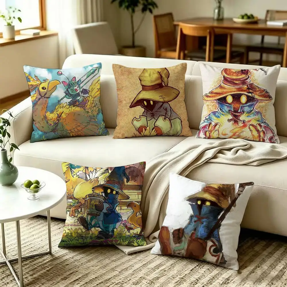 Moogle Final Fantasy Vivi    Double-Sided Printed Cushion Cover Bedroom Bedside Sofa Pillow Case