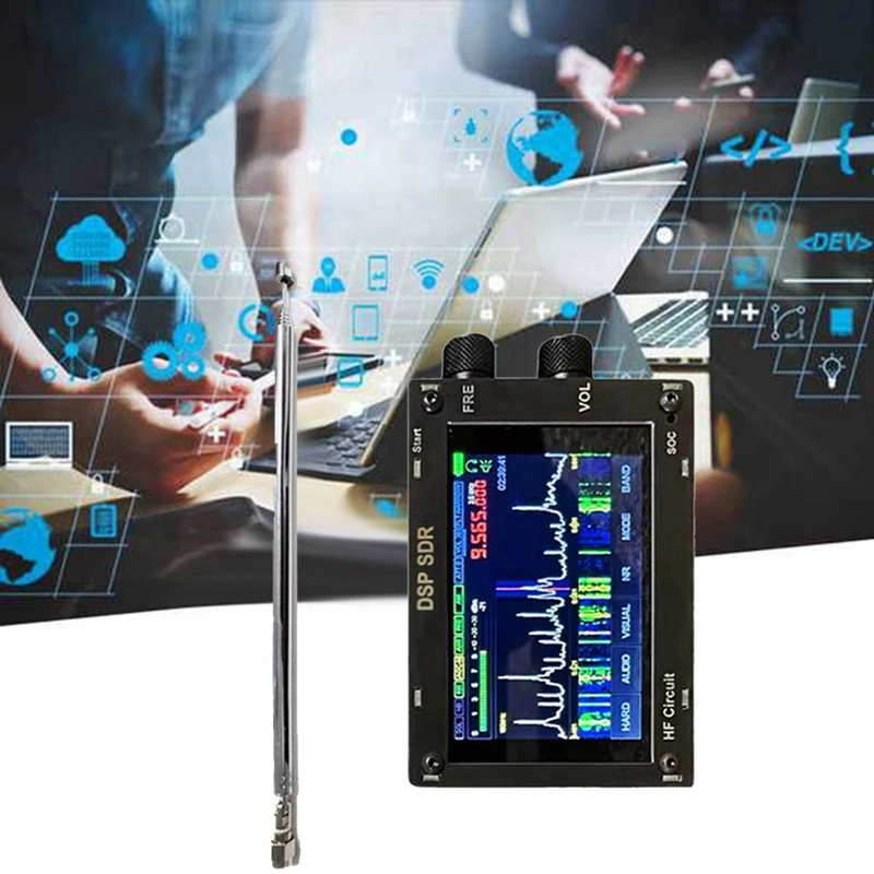 Radio de banda completa con pantalla táctil de 3,5 pulgadas, receptor DSP SDR con antena, malaquita SDR Pro, 50Khz-2GHZ