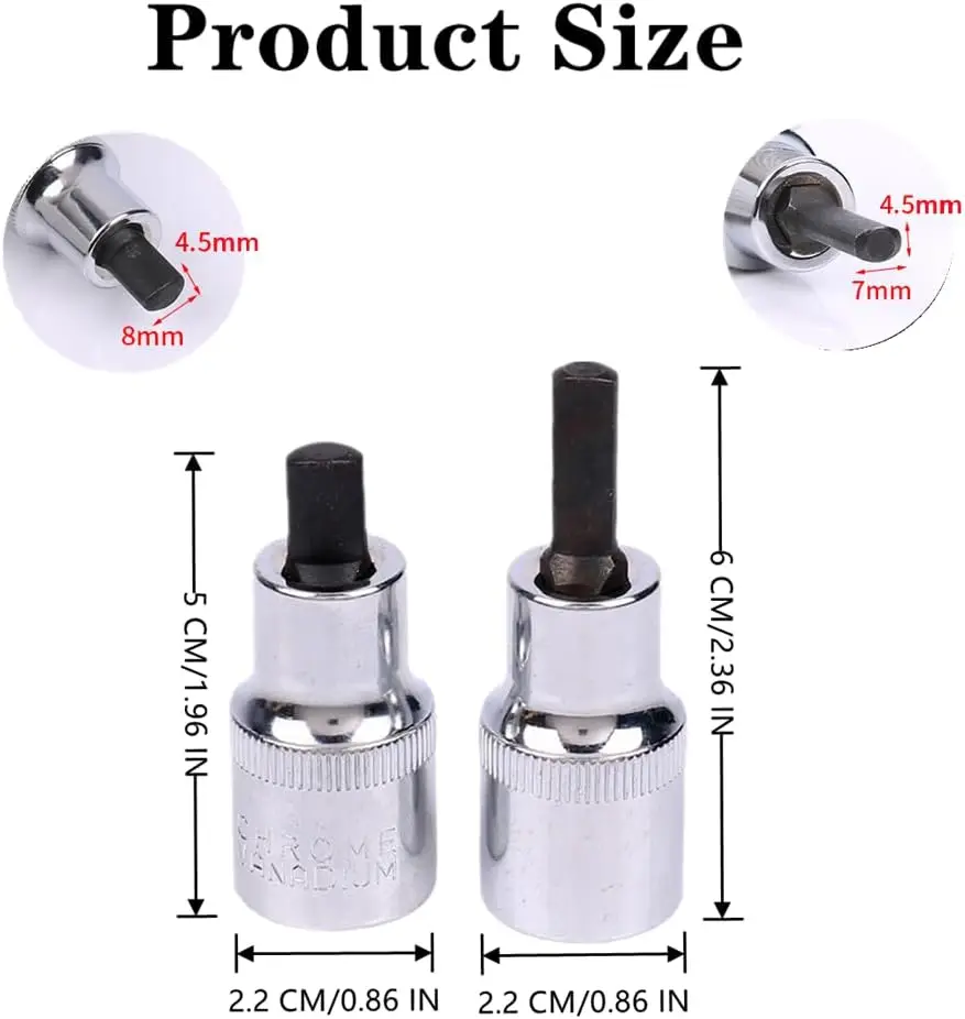 2 PCS Spreader Sockets for Spring Strut Clamps Robust Car Drive Strut Leg Pry Socket Set