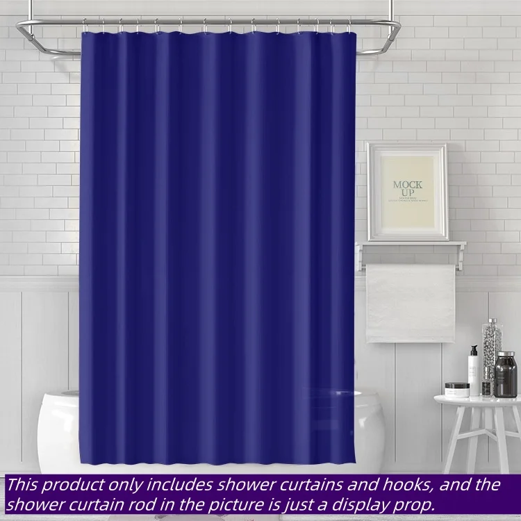 

Solid Colored PEVA Shower Curtain Waterproof Thickened Bathroom Curtain