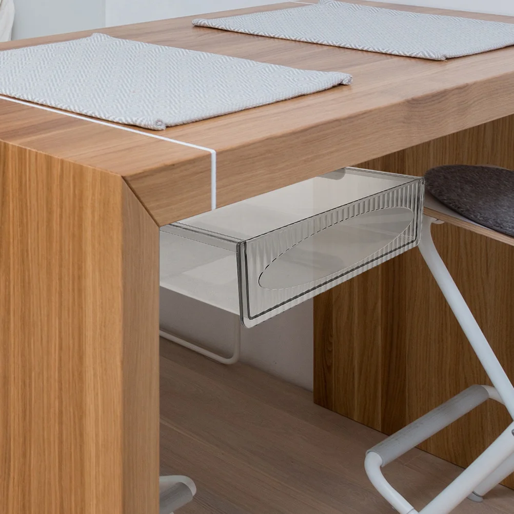 لاصق منظم للتخزين تحت درج المكتب لسطح المكتب ومستحضرات التجميل والقرطاسية تحت المكتب #2