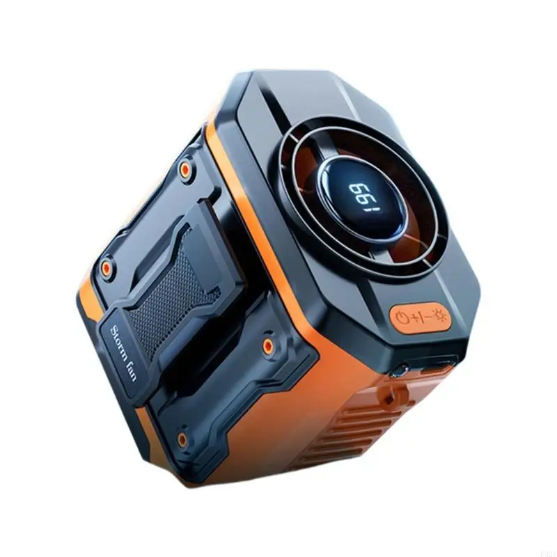 F92F 199 Adjustable Speed Waist Wearable Fan Strong Airflows Rechargeable Plastic Texture for Indoor and Outdoor Activity