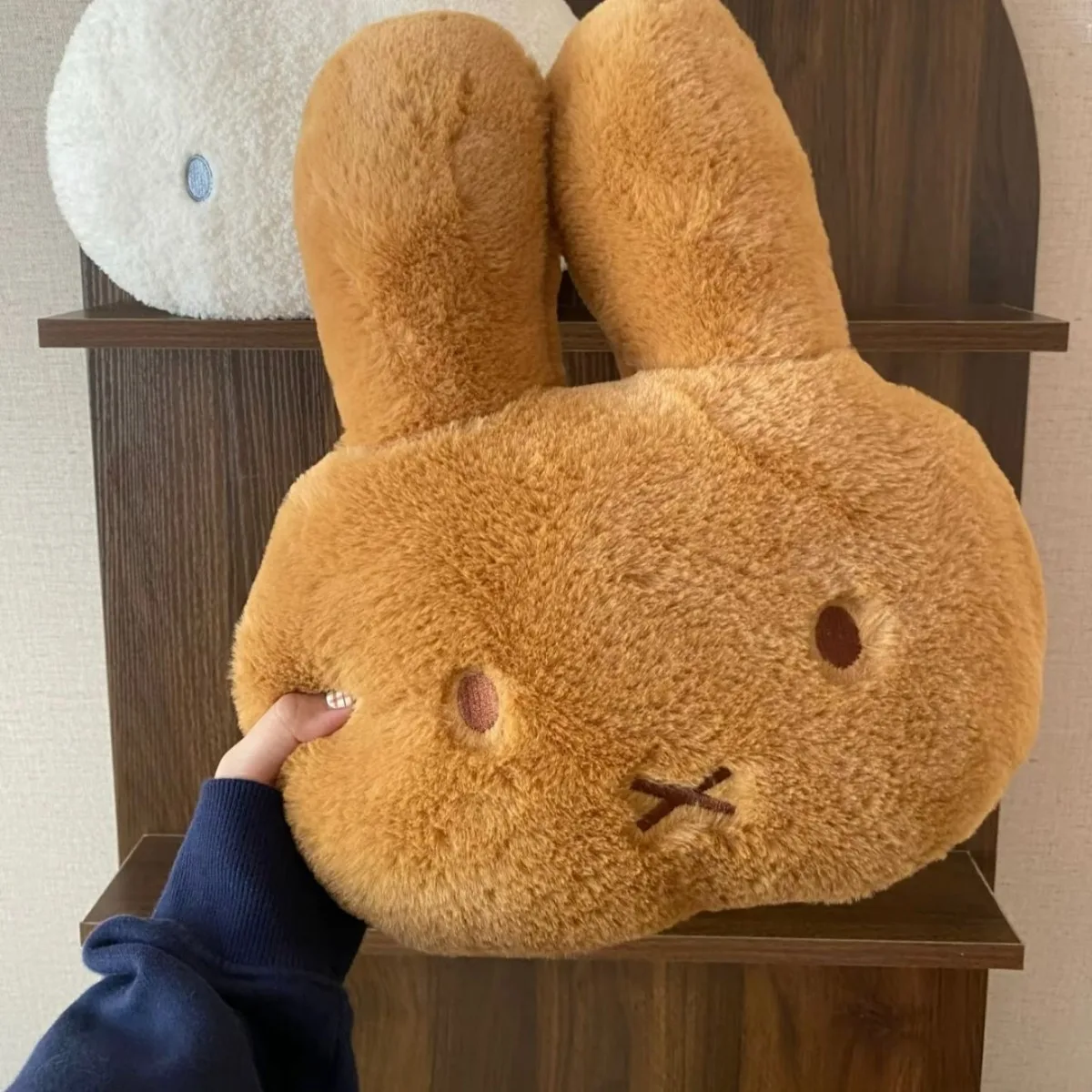40cm Cute Cartoon Miffy Rabbit Pillow Fluffy Sofa Cushion Lightweight Bedroom Decor Portable Rest Bolster Present for Student - view 4