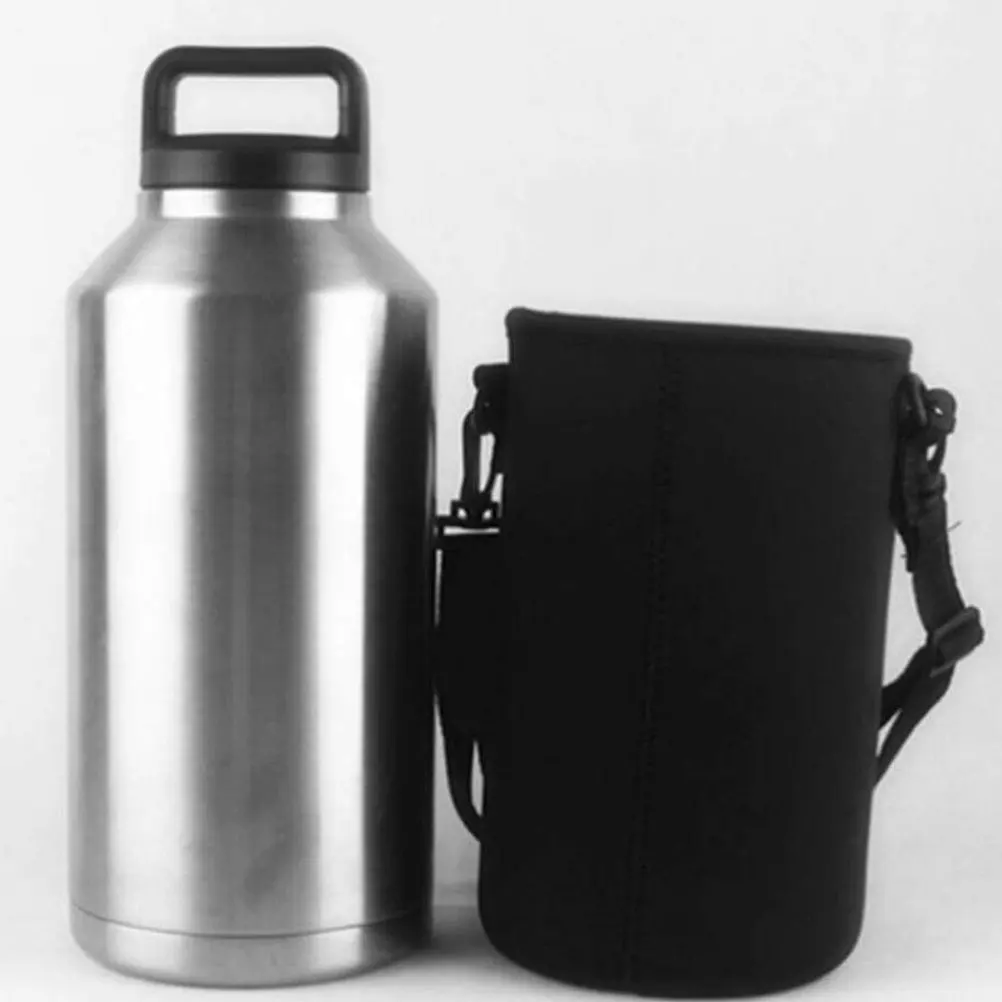 

Adjustable Strap Water Bottle Cover Portable Insulated Sleeve Heat Resistant Protective Bag Lightweight Durable Fade Resistant