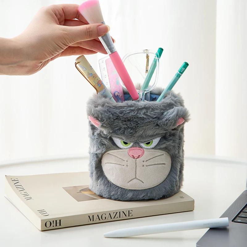 

Disney Peripheral Lotso Stitch Nick Judy Creative Plush Doll Pen Holder Desktop Decoration For Bedroom Office Cute Ornament Gift