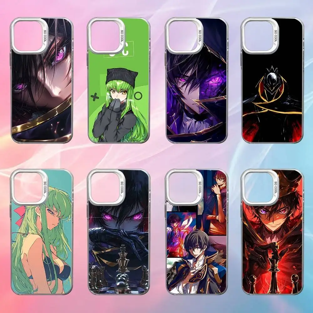 

C-Code Anime G-Geass Phone Case For iPhone 17,16,15,14,13,12,X,8,Pro,Max,Plus,SE4,Air,Mini White IMD HD Matte