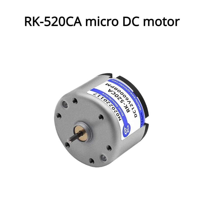 R520 DC brush high speed motor 6v12v24v High power motor Small adjustable speed motor