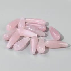 Real Stone Beads Natural Long WaterDrop Rose Quartzs Gems Beads Fit Diy Jewelry Earrings Necklace Bracelets Accessories Supply