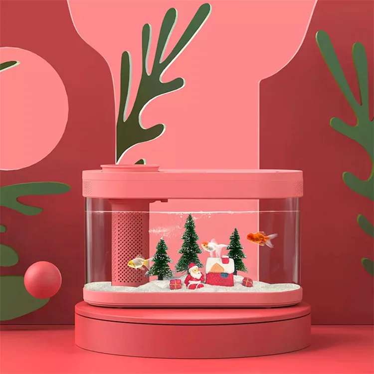 

Fish Tank Aquarium Acrylic Desktop Fish Farming Tank Smart Amphibious Eco Plastic Fish Tank