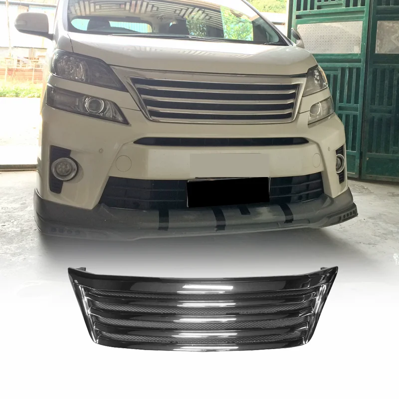 

For Toyota Crown Vellfire AH20 Series 12-15 Car Front Bumper Grill Modified Resin Unpainted Mask Net Grille Radiator
