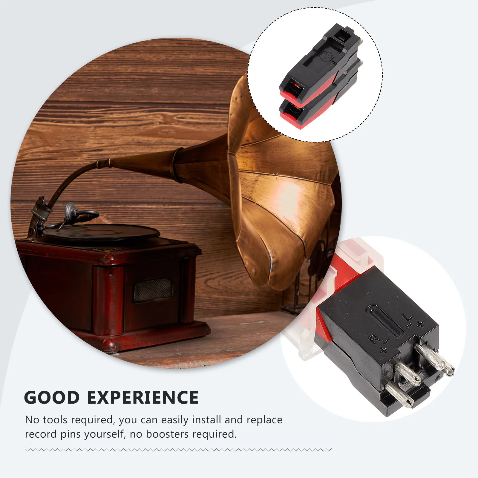 

2pcs Needle Replacement Record Player Stylus Universal Turntable Cartridge Wear-Resistant High Output Sound Compatible Standard