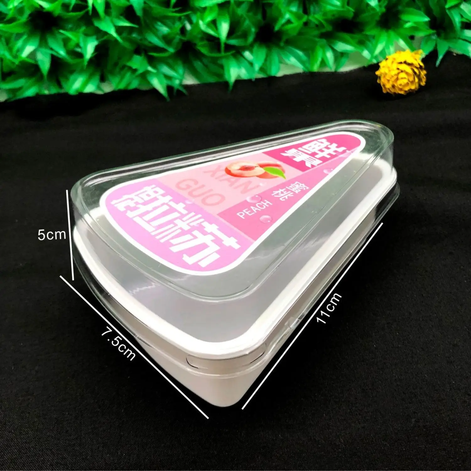 50pcs Triangle Shape Packaging Box Thousand Layer Mousse Cake Board Disposable Dessert Tools Cover Solid Fruit Print Baking Tool